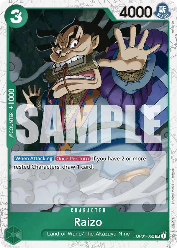 OP01-052 - Raizo - Uncommon (Jolly Roger Foil)