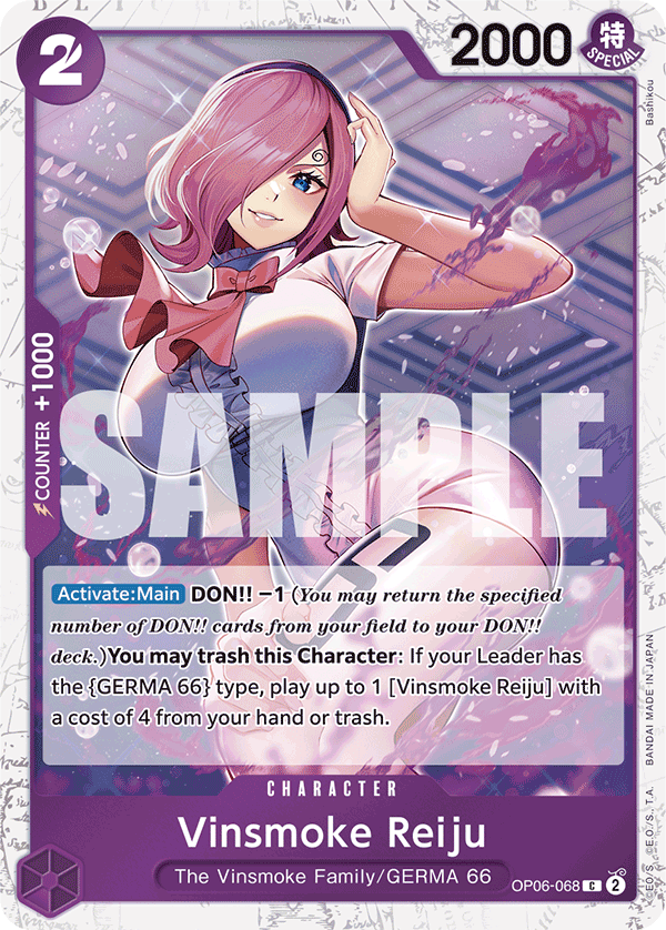 OP06-068 - Vinsmoke Reiju - Common (Jolly Roger Foil)