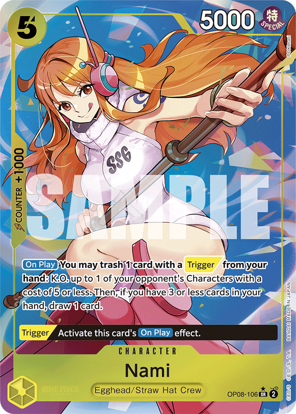 OP08-106 - Nami - Super Rare Alt Art One Piece Singles OP08-106 - Nami - Super Rare Alt Art One Piece Singles