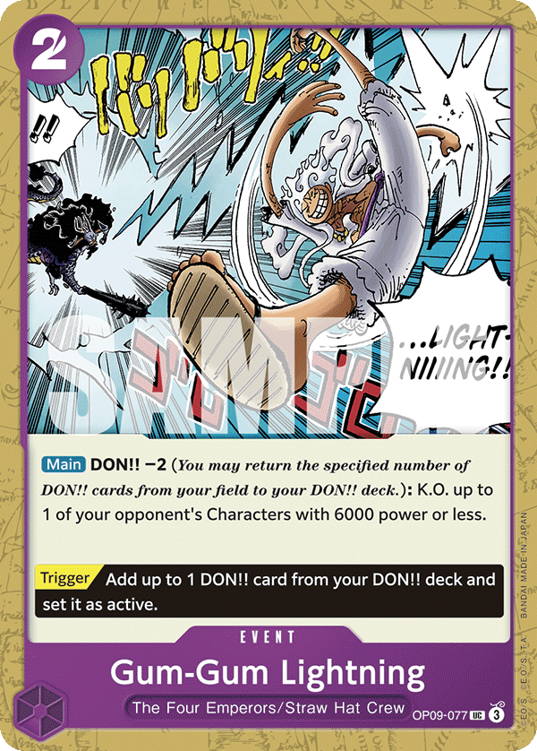 OP09-077 - Gum-Gum Lightning - Uncommon