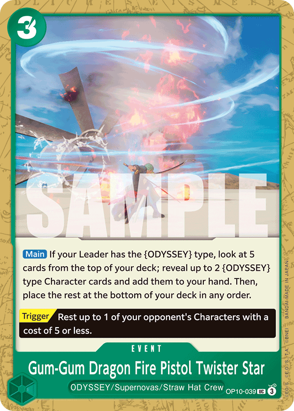 OP10-039 - Gum-Gum Dragon Fire Pistol Twister Star - Uncommon