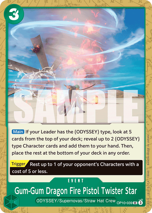 OP10-039 - Gum-Gum Dragon Fire Pistol Twister Star - Uncommon