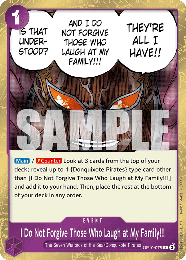 OP10-078 - I Do Not Forgive Those Who Laugh at My Family!!! - Rare