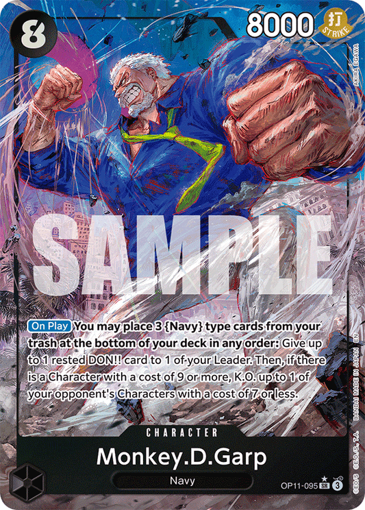 OP11-095 - Monkey.D.Garp - Super Rare Alt Art