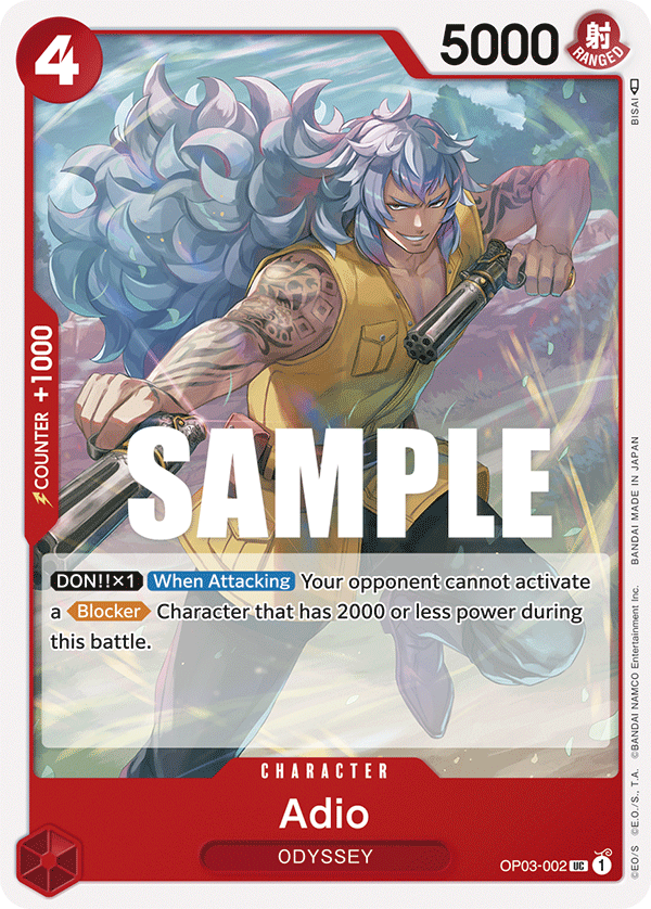 Adio - OP03-002 - Uncommon-One Piece Singles