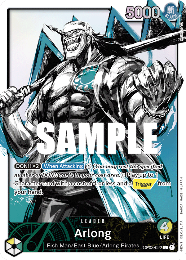 Arlong - OP03-022 - Leader (Alt Art)-One Piece Singles