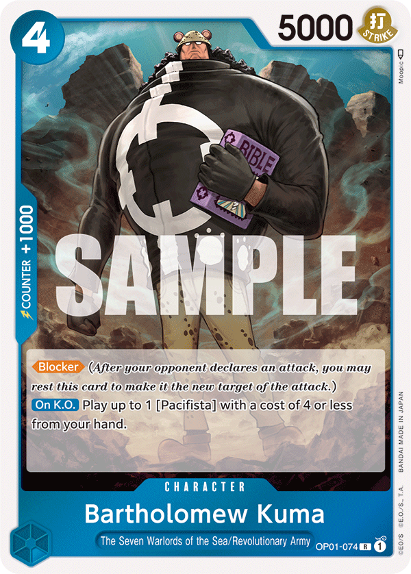 Bartholomew Kuma - OP01-074 - Rare-One Piece Singles