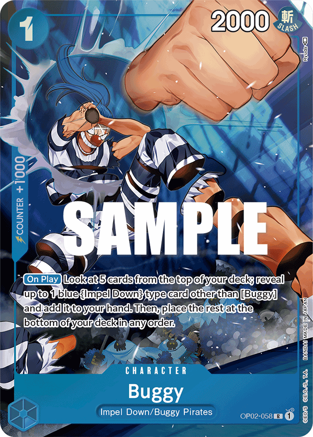 Buggy - OP02-058 - Rare (Alt Art)-One Piece Singles