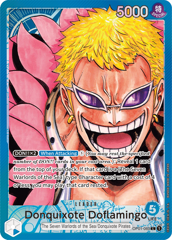Donquixote Doflamingo - OP01-060 - Leader (Alt Art)-One Piece Singles
