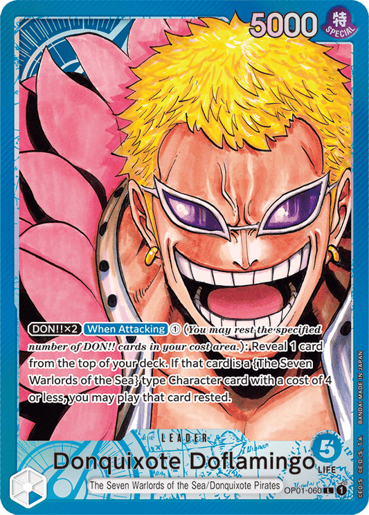 Donquixote Doflamingo - OP01-060 - Leader (Alt Art)-One Piece Singles