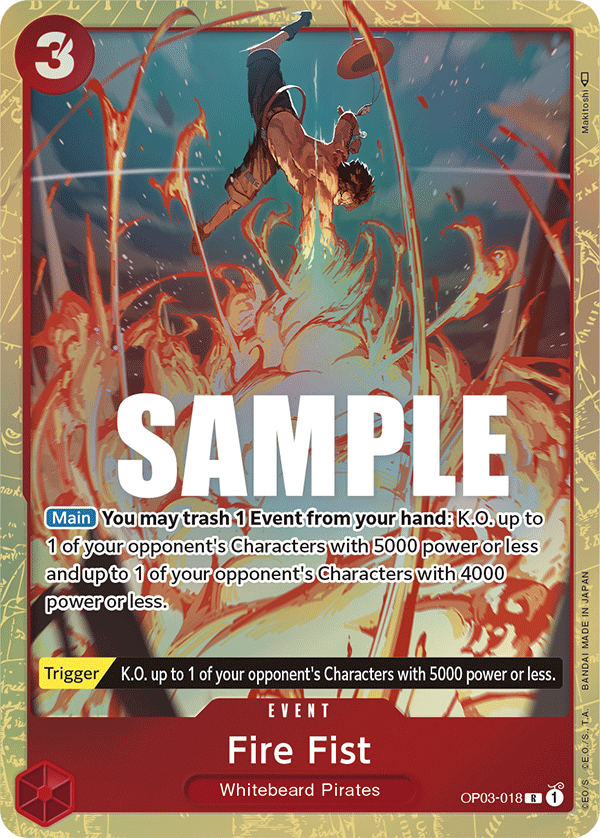 Fire Fist - OP03-018 - Rare (Alt Art)-One Piece Singles