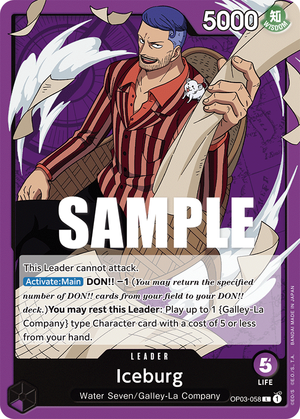 Iceburg - OP03-058 - Leader-One Piece Singles