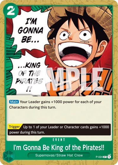 I'm Gonna Be King of the Pirates!! - P-024 - Promo