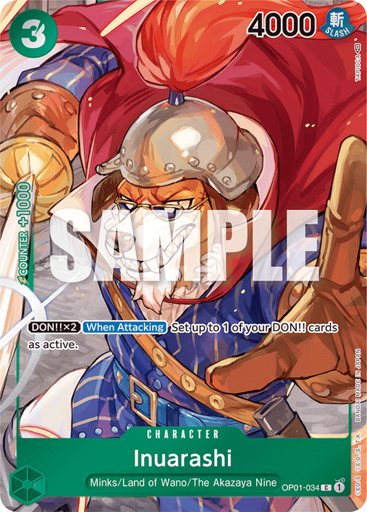 Inuarashi - OP01-034 - Common (Alt Art)-One Piece Singles