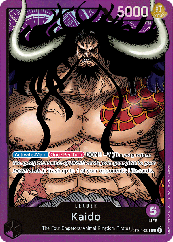 Kaido - ST04-001 - Leader-One Piece Singles