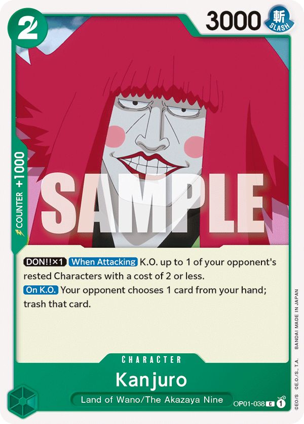 Kanjuro - OP01-038 - Common-One Piece Singles