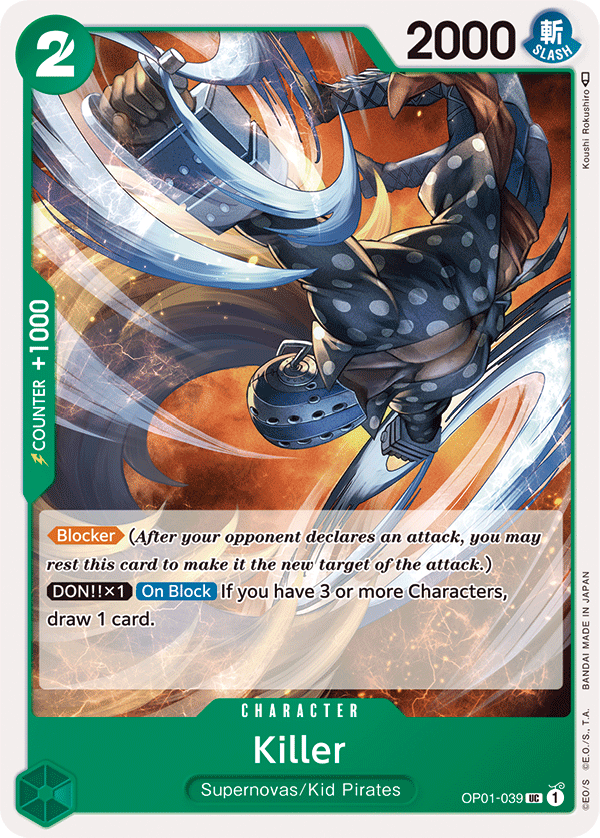 Killer - OP01-039 - Uncommon-One Piece Singles