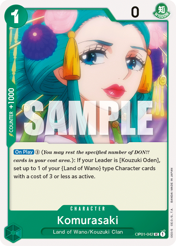 Komurasaki - OP01-042 - Uncommon-One Piece Singles