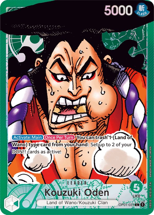 Kouzuki Oden - OP01-031 - Leader (Alt Art)-One Piece Singles