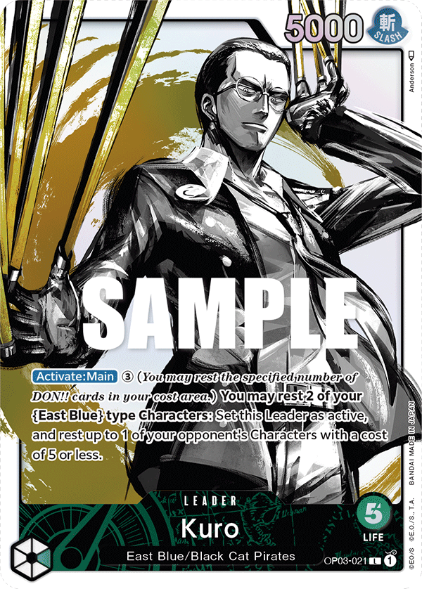 Kuro - OP03-021 - Leader (Alt Art)-One Piece Singles