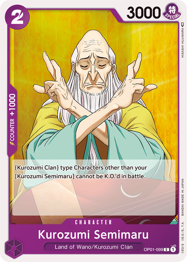 Kurozumi Semimaru - OP01-099 - Common-One Piece Singles