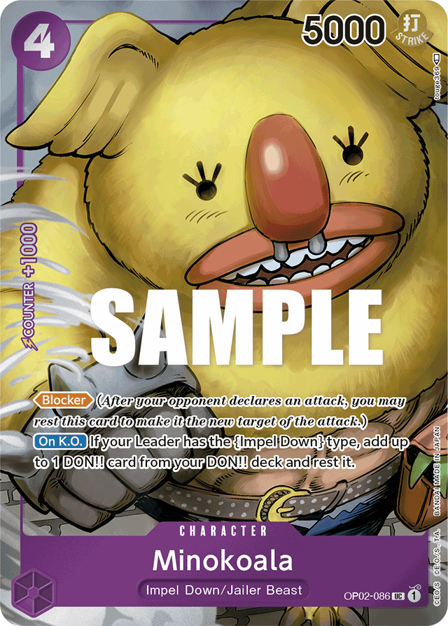 Minokoala - OP02-086 - Uncommon (Alt Art)-One Piece Singles