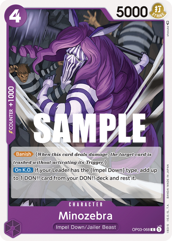 Minozebra - OP03-068 - Common-One Piece Singles