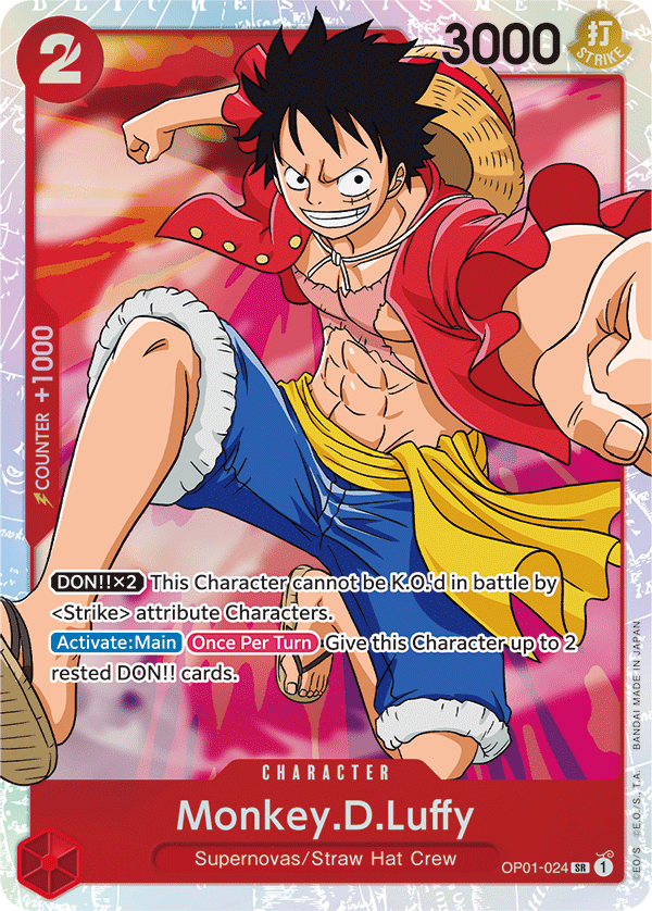 Monkey.D.Luffy - OP01-024 - Super Rare-One Piece Singles
