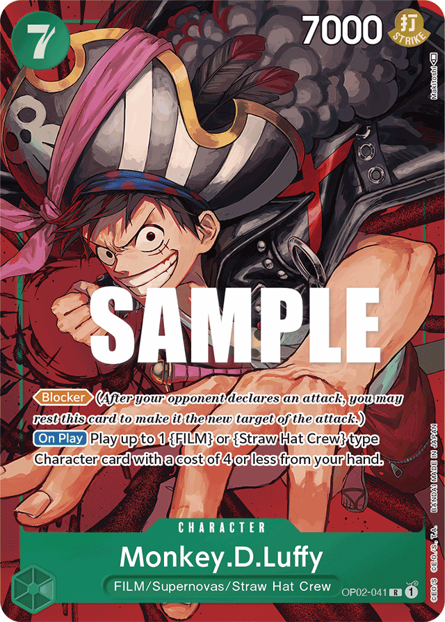 Monkey.D.Luffy - OP02-041 - Rare (Alt Art)-One Piece Singles