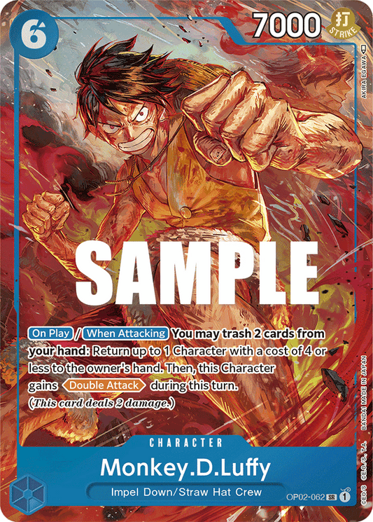 Monkey.D.Luffy - OP02-062 - Super Rare (Alt Art)-One Piece Singles