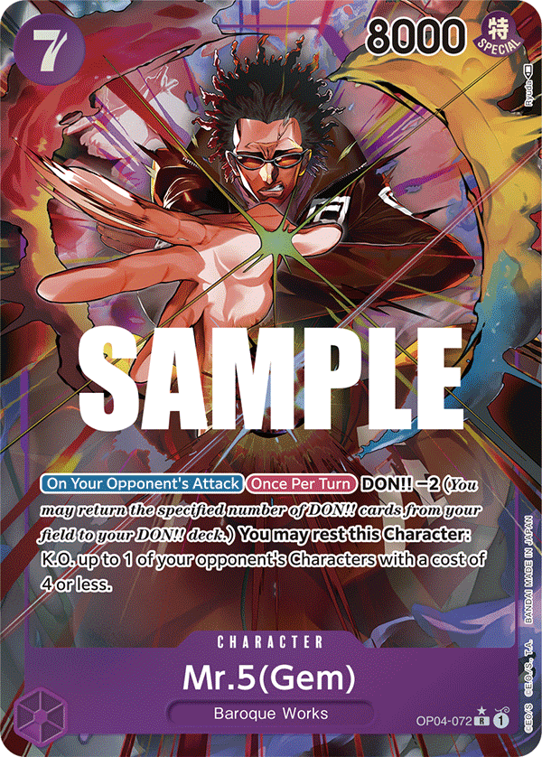 Mr. 5 (Gem) - OP04-072 - Rare (Alt Art)