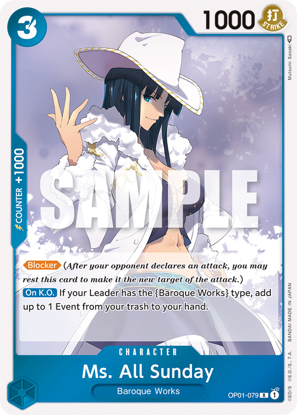 Ms. All Sunday - OP01-079 - Rare-One Piece Singles