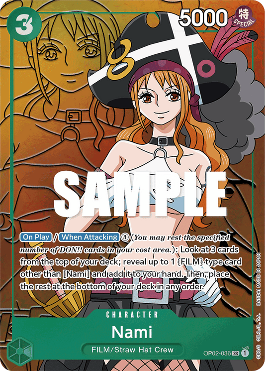 Nami - OP02-036 - Super Rare (Alt Art)-One Piece Singles