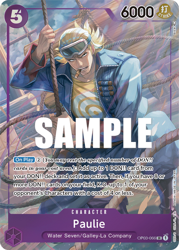 Paulie - OP03-066 - Super Rare (Alt Art)-One Piece Singles