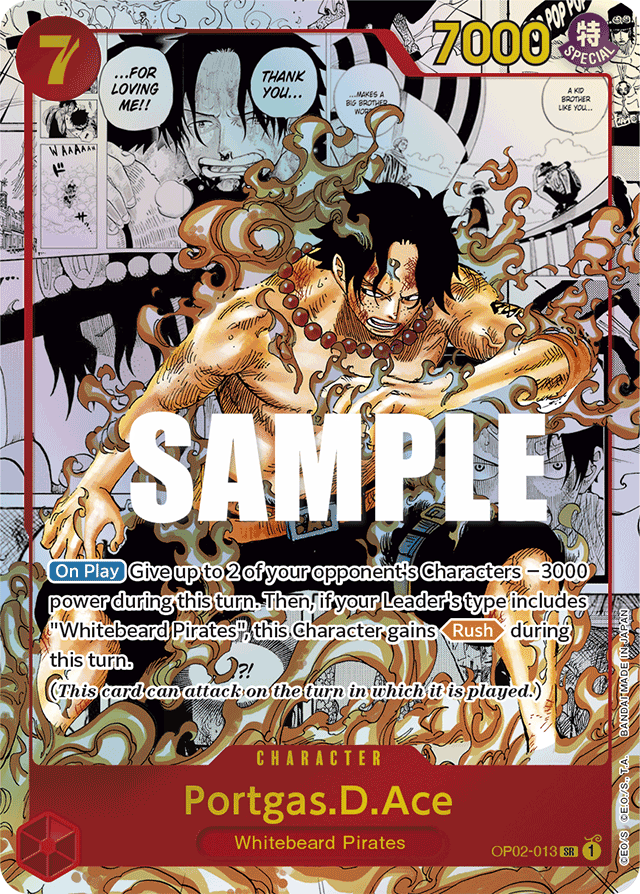 Portgas.D.Ace - OP02-013 - Super Rare Alt Art (Manga)-One Piece Singles