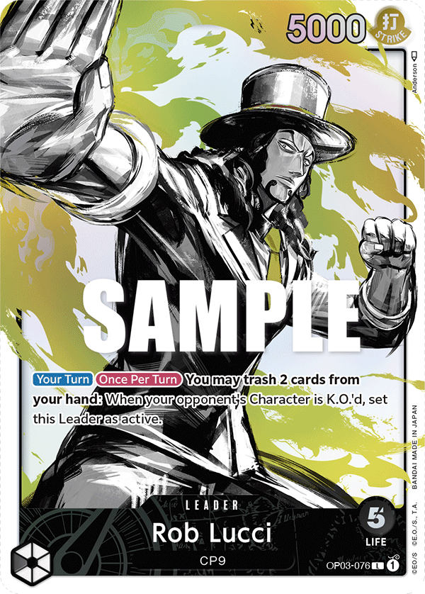 Rob Lucci - OP03-076 - Leader (Alt Art)-One Piece Singles