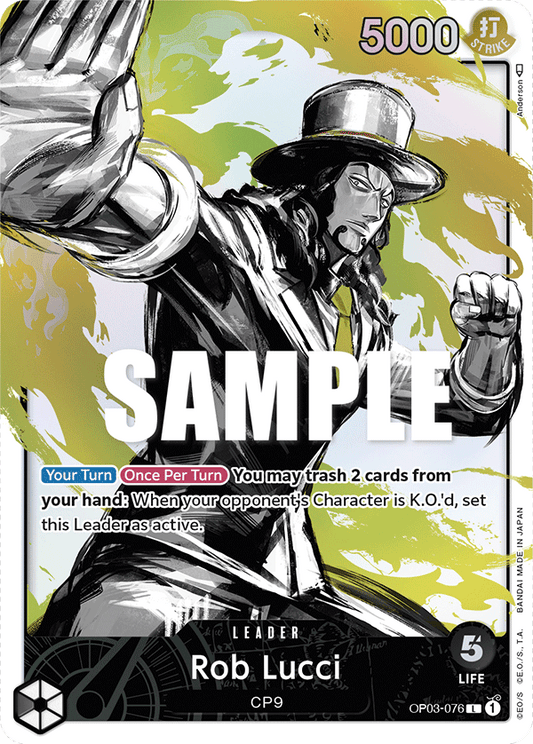 Rob Lucci - OP03-076 - Leader (Alt Art)-One Piece Singles
