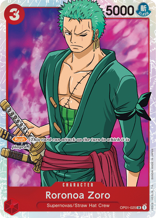 Roronoa Zoro - OP01-025 - Super Rare-One Piece Singles