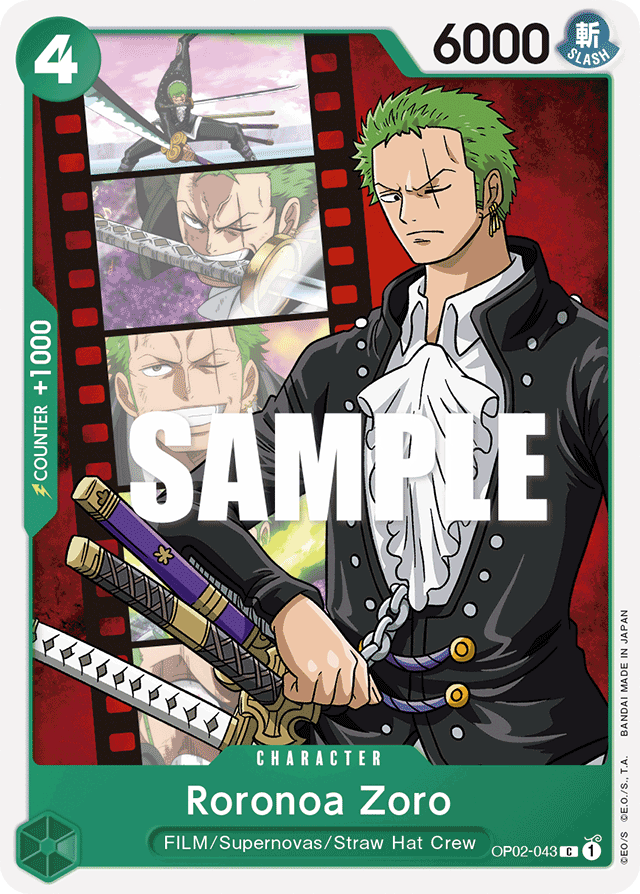 Roronoa Zoro - OP02-043 - Common-One Piece Singles