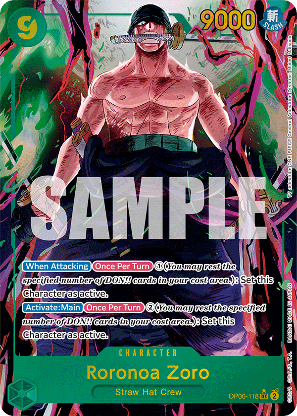 Roronoa Zoro - OP06-118 - Secret Rare (Alt Art)