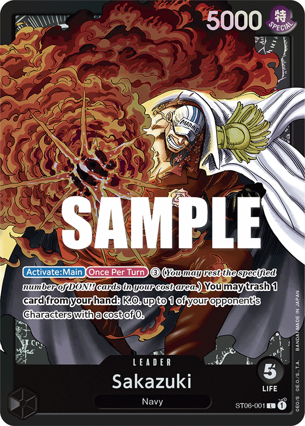 Sakazuki - ST06-001 - Leader-One Piece Singles