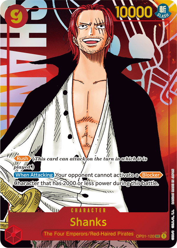 Shanks - OP01-120 - Secret Rare (Alt Art)-One Piece Singles