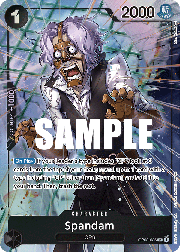 Spandam - OP03-086 - Rare (Alt Art)-One Piece Singles