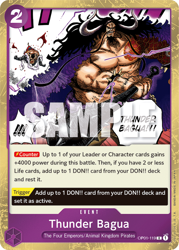 Thunder Bagua - OP01-119 - Rare-One Piece Singles
