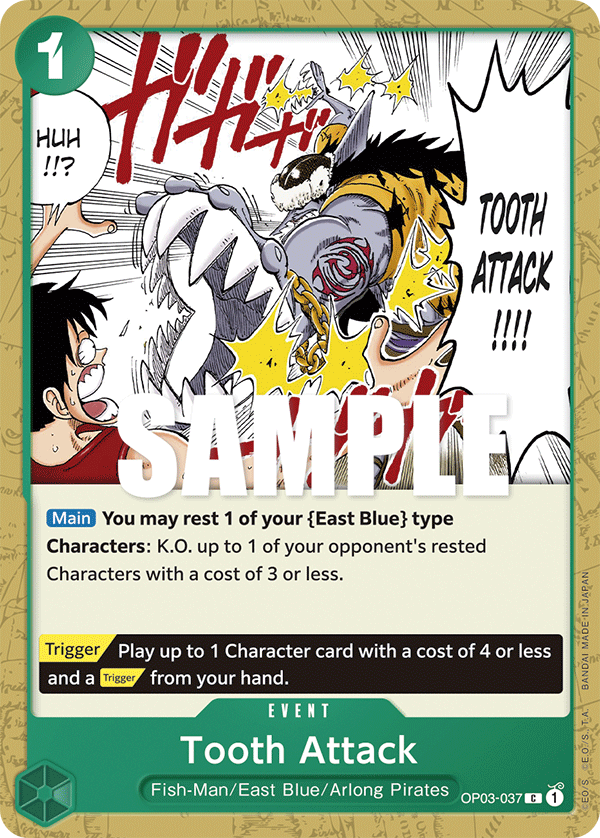 Tooth Attack - OP03-037 - Common-One Piece Singles