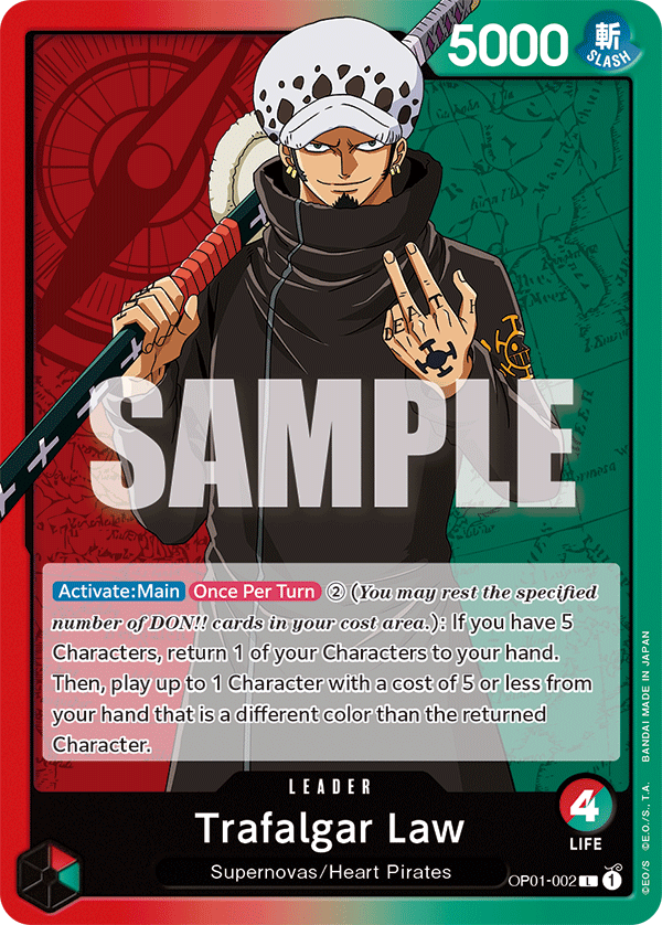 Trafalgar Law - OP01-002 - Leader-One Piece Singles