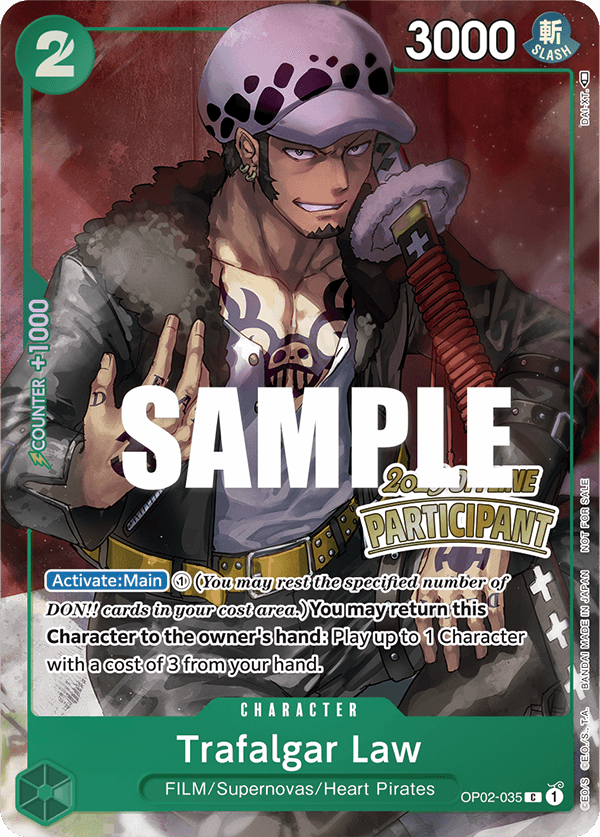 Trafalgar Law - OP01-035 - 2023 Offline Participant-One Piece Singles