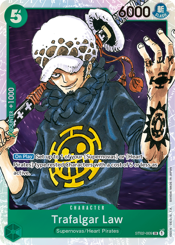 Trafalgar Law - ST02-009 - Super Rare - REVISION PACK Non-Foil-One Piece Singles