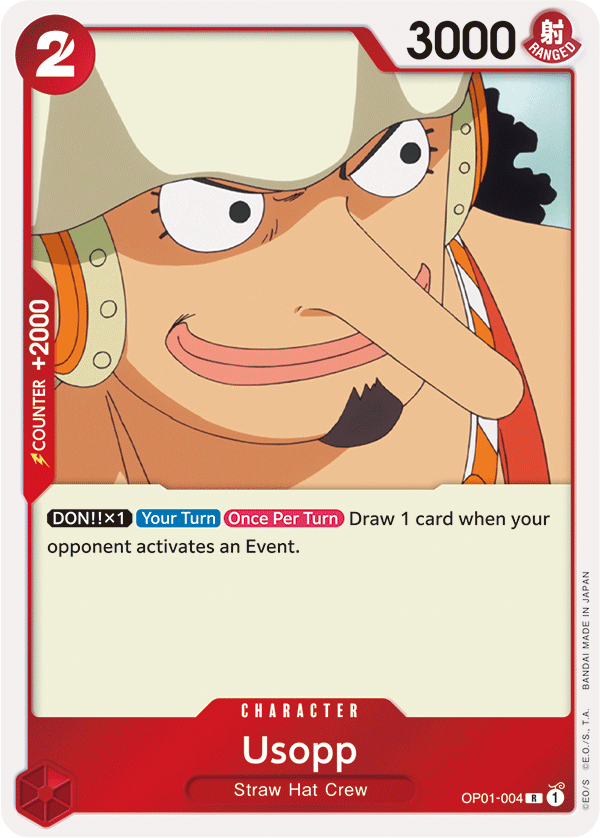 Usopp - OP01-004 - Rare-One Piece Singles