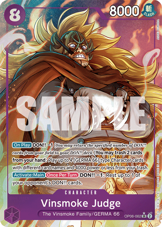 Vinsmoke Judge - OP06-062 - Super Rare (Alt Art)